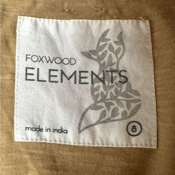 Foxwood Elements Bay Dress w Side Pockets. Size 8. 100% Cotton. Khaki Brown. - Picture 7 of 8